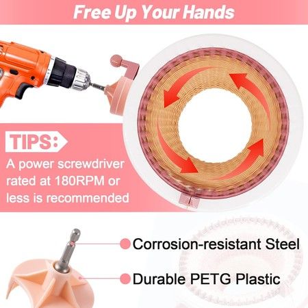 Circular Knotting Loom Adapter for Sentro and Jamit Knitting Machines for Effortless and Speedy Knitting in Pink