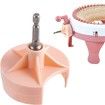 Circular Knotting Loom Adapter for Sentro and Jamit Knitting Machines for Effortless and Speedy Knitting in Pink