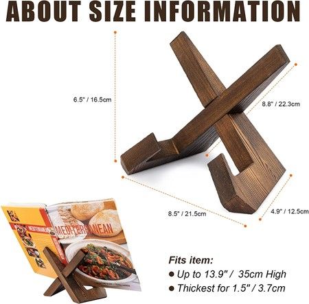 Wooden Cookbook Holder for Stylish and Convenient Recipe Display