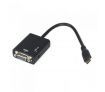 1080P Mini HDMI Male to VGA Female Cable Video Converter Adapter HD Conversion Cable with Audio Output