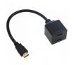 25CM HDMI Male to 2 HDMI Female Y Splitter Adapter Cable for Plasma Digital TV LCD