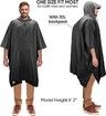 Waterproof Rain Poncho Coat with Hood for Men, Women Durable Protection