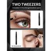 20X LED Magnifying Makeup Mirror with Precision Eyebrow Tweezers Kit for Home and Travel