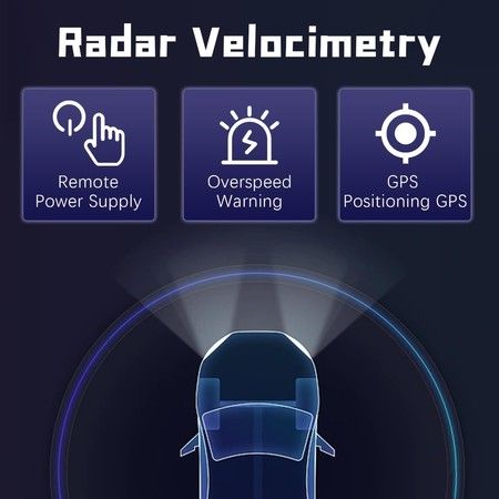 Radar Detector with Voice Speed Alerts and 360° Detection for Vehicle Real-Time Alarm Easy to Install