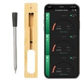 Smart Wireless Bluetooth Meat Thermometer with 165ft Range for Precise Cooking in Kitchens, Grills, Ovens, and More (1 Probe)