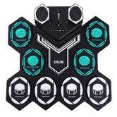 Portable Electronic Drum Set: 9-Pad Digital Drum Kit with Roll-Up Pad and Built-in Speakers for All Ages