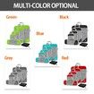Efficient Travel Luggage Organizer 6 PCs Suitcase Compression Packing Cube-Red