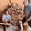 Efficient Manual Firewood Splitter with Sharp and hardened blade for Splitting Kindling and Logs (Size:21x21x31 CM)