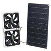 100W Ventilator Solar Powered with 2X12V Fans for RVs Greenhouses Pet Houses Chicken Houses Efficient Ventilation