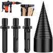 Effortless Firewood Splitting: 3-Piece Drill Bit Log Splitter for Kindling and Logs