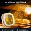 Precision Cooking Digital Meat Thermometer with Touchscreen, Large Display, and Timer for Grilling and Baking