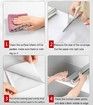 Adhesive Square Pattern Kitchen Backsplash Stickers: Protect Your Walls in Style (40*300cm)-Oil Proof Waterproof
