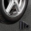 Premium Black Tire Valve Stem Caps in a 4-Pack, Made from Durable Corrosion-Resistant Anodized Aluminum for Universal Fit
