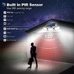 IP65 Waterproof Solar Motion Sensor Lights/Security LED Flood Light with 3 Adjustable Heads,270 Wide Angle Illumination