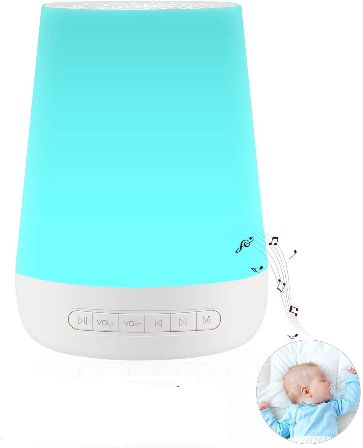 Baby White Noise Machine & Night Light: Rechargeable, Portable Sleep Device with 28 HiFi Soothing Sounds for All Ages