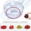 Multi Cherry Stoner, Safe Olive Stone Cherry Pitter Core Seed Remover Tool, Stainless Steel Easy Clean Up One-Handed Manipulation - 6 Cherries Grips Red