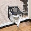Lockable Pet Door for Screen Doors - Small Size (8.25" Inside) for Dogs and Cats