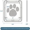 Lockable Pet Door for Screen Doors - Small Size (8.25" Inside) for Dogs and Cats