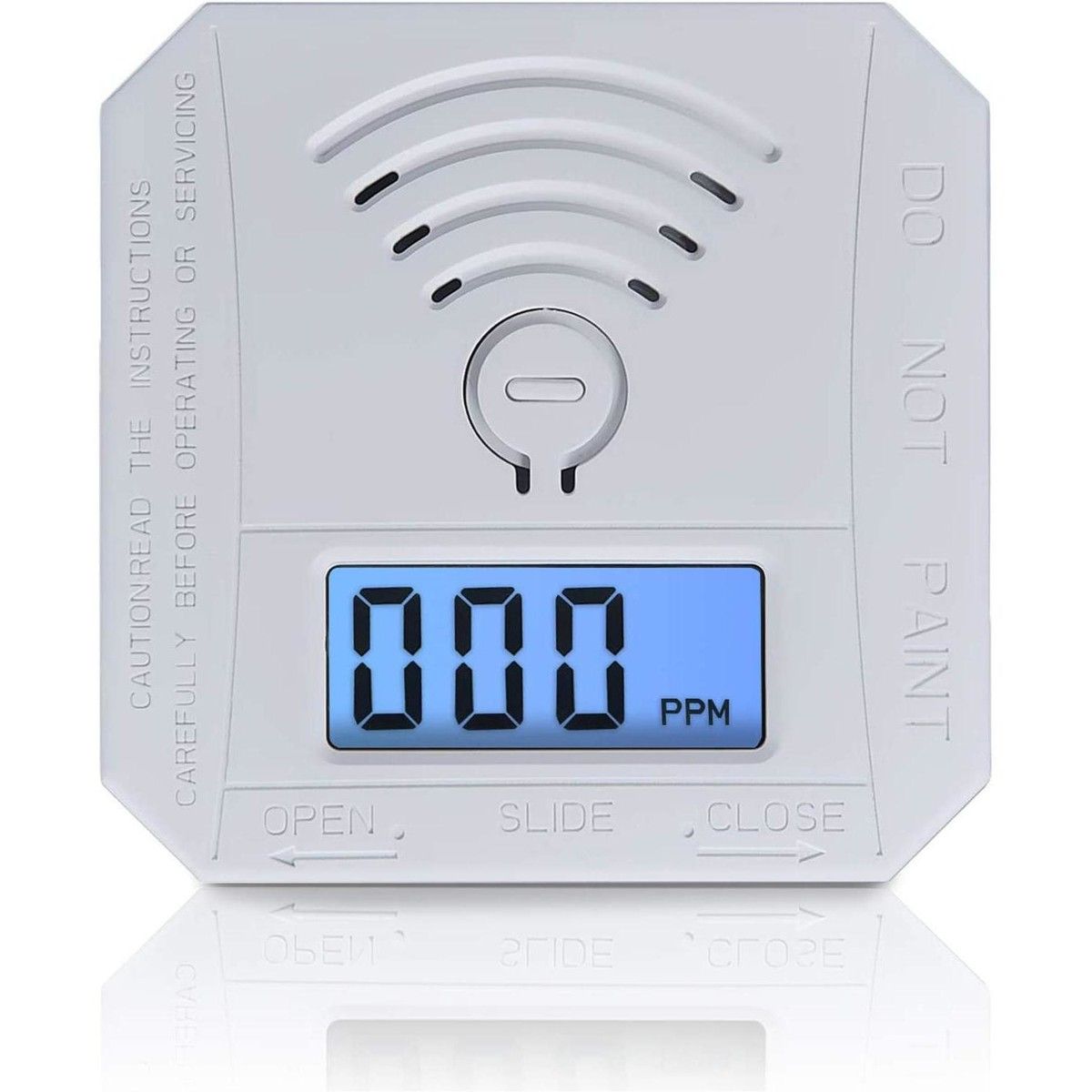 CO Sensor Carbon Monoxide Detector with LED Digital Display, Battery Powered for Reliable CO Gas Monitoring and Alarm