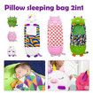 Cozy and Warm All-Season Sleeping Bag Pillow with Built-in Pillow (130x50cm,Grey)