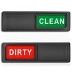Durable and non-scratching Clean Dirty Sign Magnet with Bold and clear "Clean" & "Dirty" text for Dishwasher,Kitchen (Black)