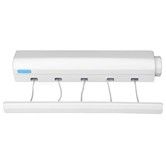 Wall Mounted Telescopic Retractable Clothesline/Drying Rope with 5 Lines - Extendable for Convenient Laundry Drying Indoors and Outdoors