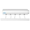 Wall Mounted Telescopic Retractable Clothesline/Drying Rope with 5 Lines - Extendable for Convenient Laundry Drying Indoors and Outdoors
