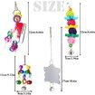 19-Piece Hanging Wooden Bird Toy Set for Parakeets, Cockatiels, and Other Small Birds