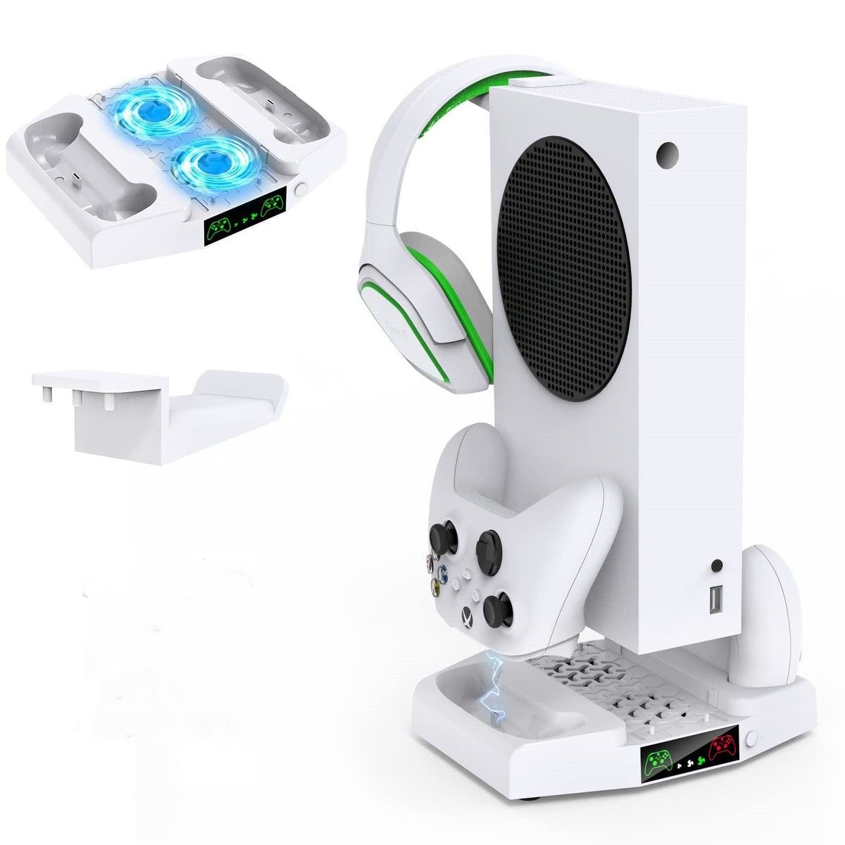 Ultimate Cooling MENEEA Cooling Stand with Charger and Headset Hook for X-box Series S