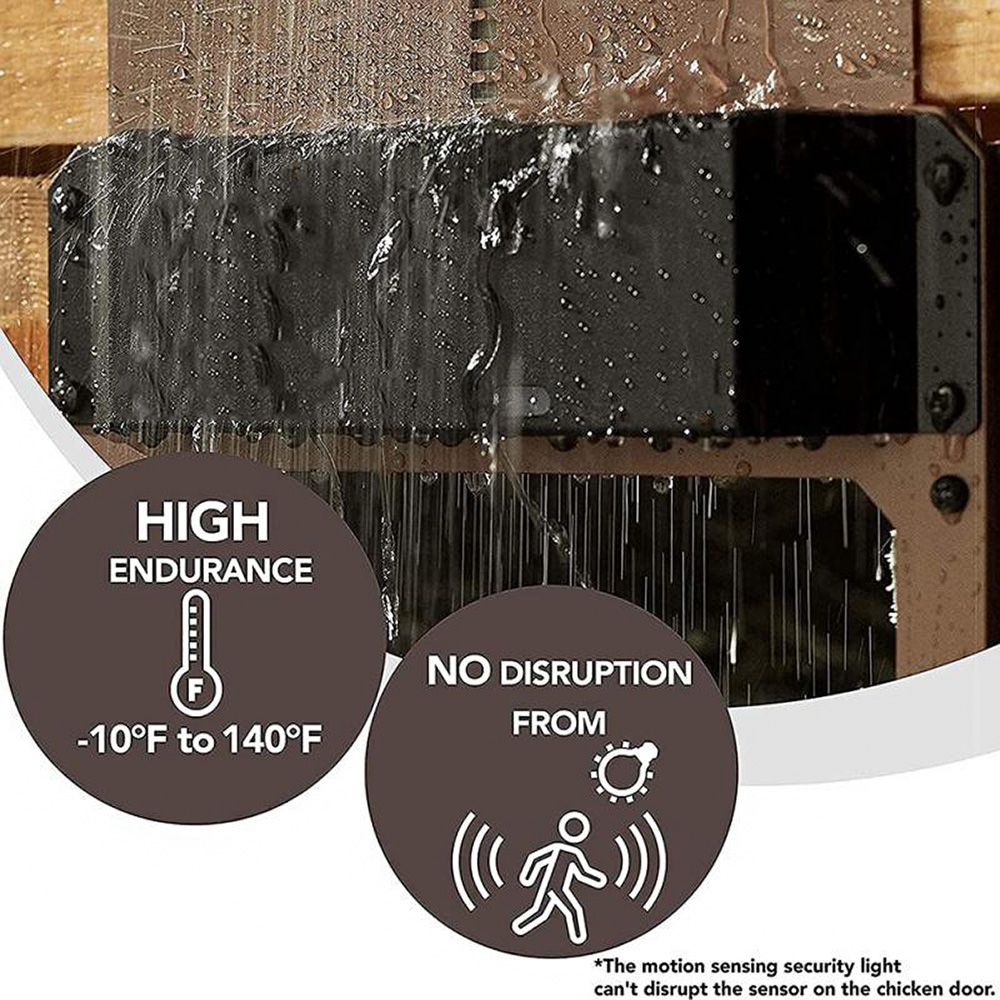 Light Sensor Automatic Chicken Coop Door Opener with Timer - Evening and Morning Delayed Opening