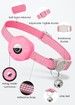 anti-lost Pink Reflective GPS Cat Collar with AirTag Holder, Bell, and Lightweight Design (AirTag Not Included)