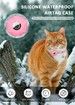 anti-lost Pink Reflective GPS Cat Collar with AirTag Holder, Bell, and Lightweight Design (AirTag Not Included)