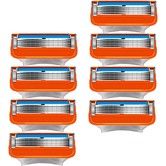 8-Pack Shaving Razor Blade Refills for Gillette Fusion 5 - Orange New Version