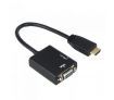 1080P HDMI Male to VGA Female Cable Video Converter Adapter HD Conversion Cable with Audio Output