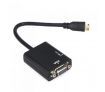 1080P Mini HDMI Male to VGA Female Cable Video Converter Adapter HD Conversion Cable with Audio Output