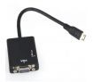 1080P Mini HDMI Male to VGA Female Cable Video Converter Adapter HD Conversion Cable with Audio Output