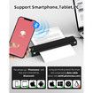 Travel M08F Bluetooth Inkless Thermal Printer for A4 Documents and Photos, Compatible with Android and iOS Phone & Laptop (Black/Green)