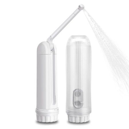 Portable Mini Bidet with 2 Pressure Options, Electric Sprayer, and Foldable Design for Personal Cleaning, Postpartum Care, and Hemorrhoid Cure (White)