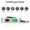 Digital Luggage Scale: 110lbs Hanging Scale with Backlit LCD and Strong Straps for Travelers
