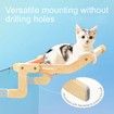Pet Window Perch Hammock Hanging Bed for Indoor Sunbathing and Relaxation Supports cats up to 40 lbs