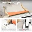 Pet Window Perch Hammock Hanging Bed for Indoor Sunbathing and Relaxation Supports cats up to 40 lbs