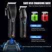 Complete Hair Cutting Kit: T-Blade Trimmer with Charging Base, 4 Adjustable Speeds, and Accessories for Professional Barbering and Home Haircuts (Black)
