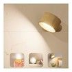 Cordless LED Wall Sconces Lamp with Rechargeable Battery, USB Charging, Adjustable Color & Brightness, and Rotatable Ball for Reading