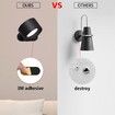 Rechargeable LED Wall Sconces Lights with 3 Adjustable Lighting/3 Color Temperatures and Magnetic Ball for Study, Bedside, or Closets