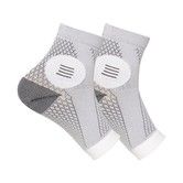 L Size 3-Pair Neuropathy Relief Socks Soothe Foot discomfort, provide Ankle Arch Additional Stability/Comfort(Gray)