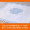 50-Pack of Leak-Proof, Quick-Dry Dog and Puppy Pee Pads for Potty Training (45*60cm, Standard Absorbency, Blue & White)