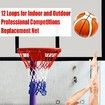 Outdoor Pro Basketball Net - Heavy-Duty, All-Weather, Fade-Resistant (12 Loops, Red/White/Blue)