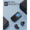 64GB MP3 Player with 5.2 Bluetooth, 1.5 Touch Screen, Sensitive Touch Button, and Pedometer Function Card Reader for Sports and Fitness