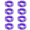 8-Pack DIY Luggage Wheels Protector Covers - Colorful Silicone Sleeves to Reduce Noise and Protect Suitcase Wheels (Purple and Blue)
