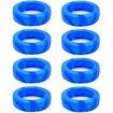 8-Piece Trolley Caster/Luggage Wheels Silicone Protector Cover Set for Smoother, Quieter Travel-DIY Color Light Blue And Deep Blue